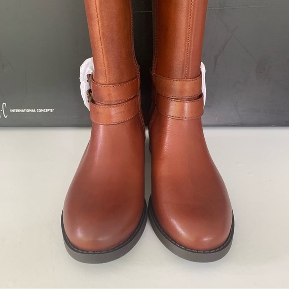 INC International Concepts Women's Frankii Leather Knee High Boots US 5.5 M WC - Picture 3 of 11